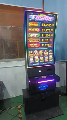 Eğimli PCPA Dokunma Slot Makinesi Üssü Kabine Yetenek Oyun Dokunma Monitörü Metal 43 Inch