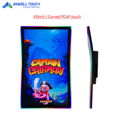 Anwell Touch Yeni 43' J Eğimli Dokunmatik Ekran 1920 X 1080 Full HD Eğimli Oyun PCAP Dokunmatik Ekran