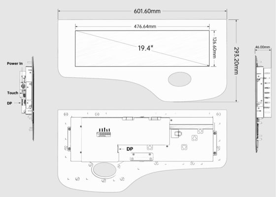 Ideck komple butona panel 19.4 inç Dokunmatik Düğme Standart Boyut