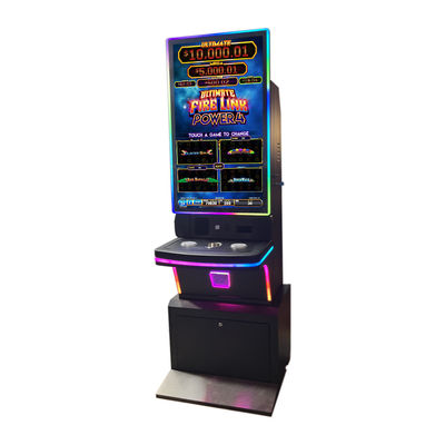 43 Inch Metal Skill Gaming Cabinet Firelink / Lightning Oyunları için Kapasitif Dokunmatik Monitörlü Slot Makinesi